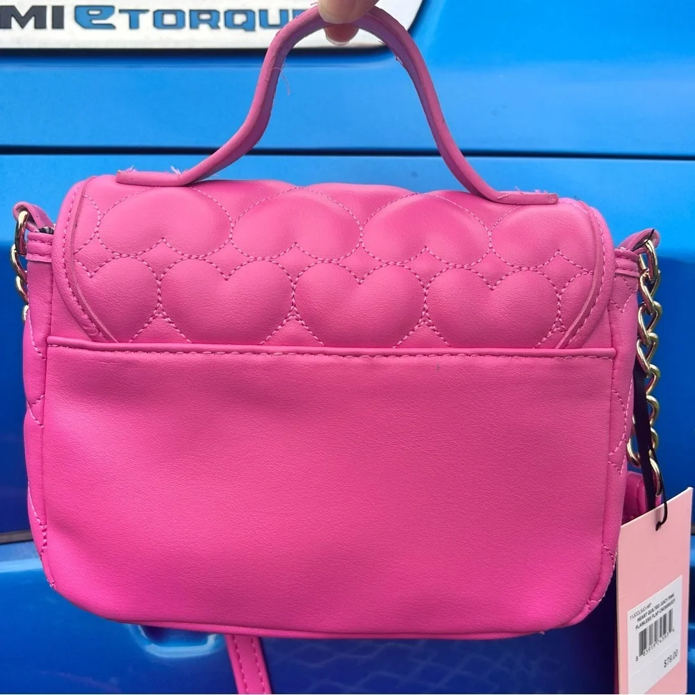 Juicy couture mini hot pink crossbody heart bag - Picture 6 of 7